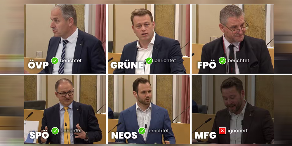 „Selektive“ ORF-Berichterstattung über den oberösterreichischen Landtag sorgt für Kritik