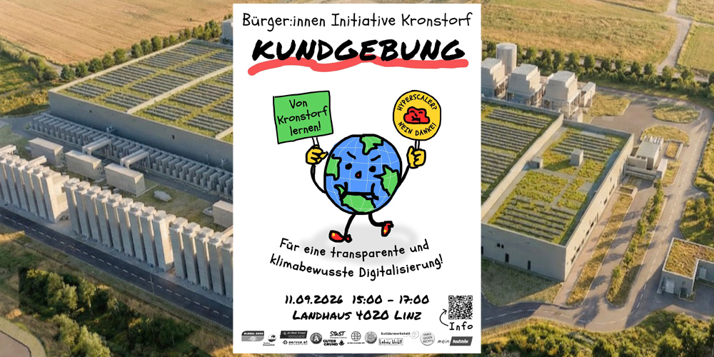 500 Megawatt, Millionen Kubikmeter Wasser: Heute geht der Google-Protest auf die Straße