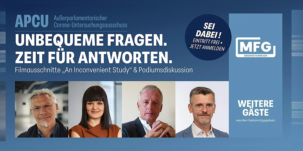 MFG setzt Corona-Aufarbeitung fort: Sechster APCU-Abend im Welios